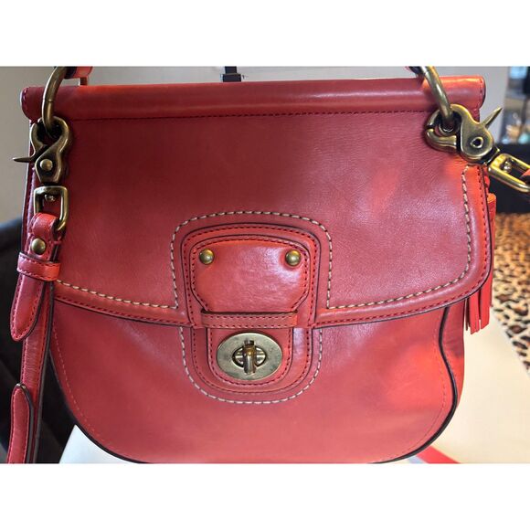 Rare Coach Limited Edition 19132 Willis Legacy 70th Anniversary Vermillion Bag - Picture 2 of 11